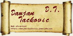 Damjan Tacković vizit kartica